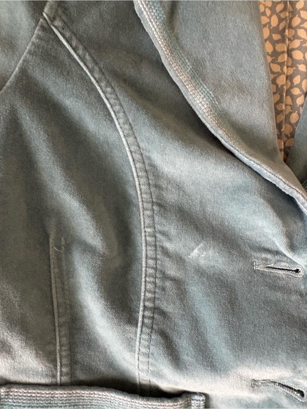Boden Teal Cotton velvet Women's Blazer Jacket size UK 12 US 8 - Picture 11 of 16